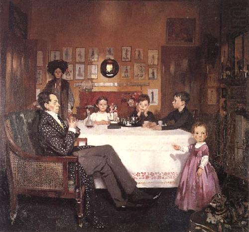 William Orpen A Bloomsbury Family china oil painting image